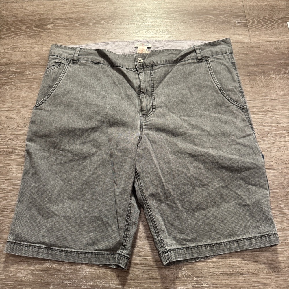 Carbon 2 Cobalt Shorts Mens 38 Grey Textured Cotton Coastal Summer Heritage 10"